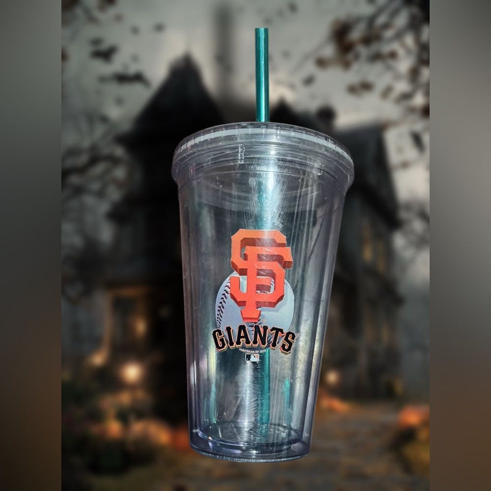 San Francisco Giants Clear Cup w/ Straw – Official MLB Drink Tumbler